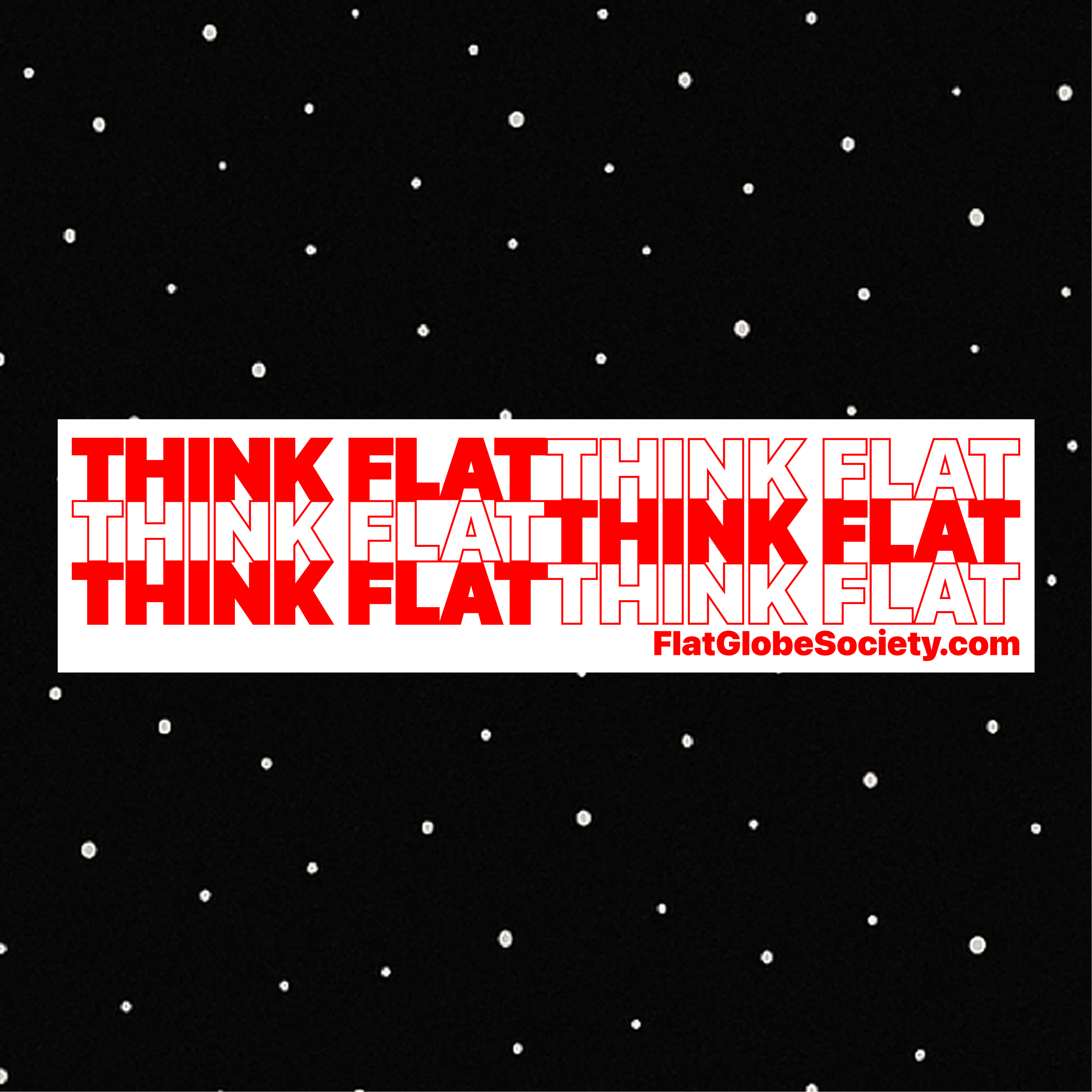 Think Flat Bumper Sticker